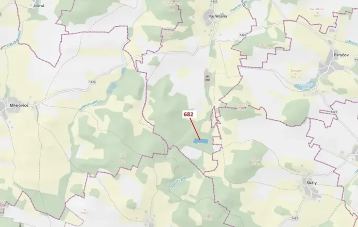 Dražba lesa, Kuřimany, 11584 m2