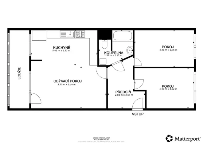 Pronájem bytu 3+kk, Most, Jana Kříže, 76 m2