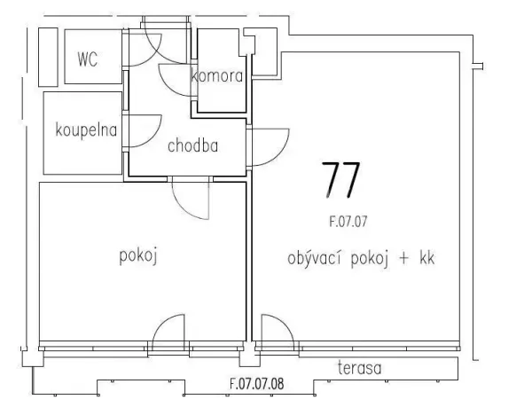 Pronájem bytu 2+kk, Praha - Nusle, Bartoškova, 57 m2