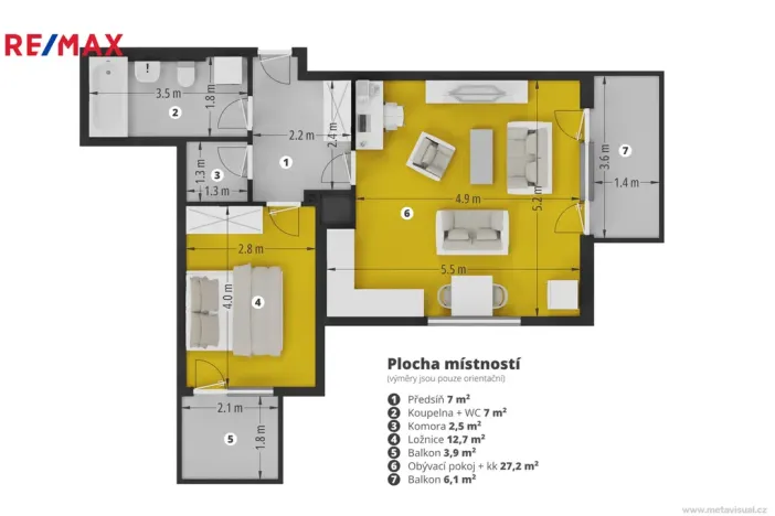Prodej bytu 2+kk, Praha - Letňany, Kadečkové, 57 m2