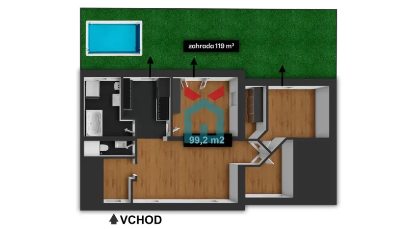 Prodej bytu 4+kk, Praha - Lochkov, K Lahovské, 99 m2