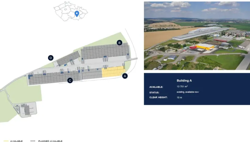 Pronájem výrobních prostor, Brno - Tuřany, Letiště Brno-Tuřany, 3500 m2