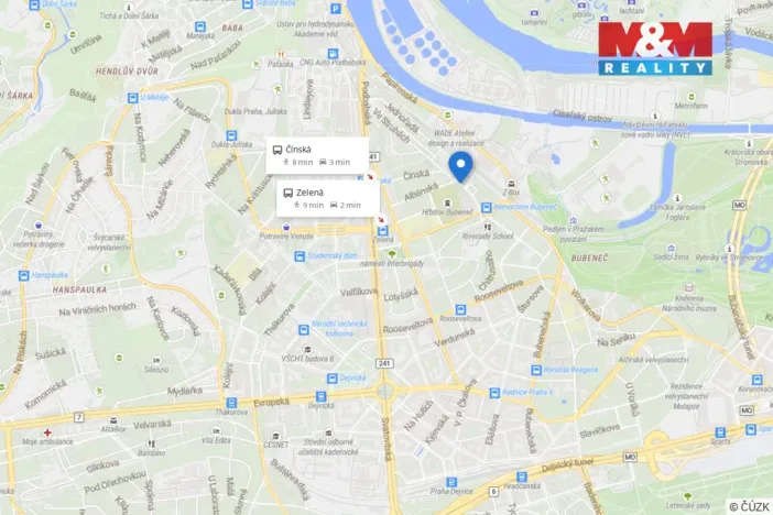 Pronájem bytu 2+kk, Praha - Bubeneč, Ve struhách, 50 m2