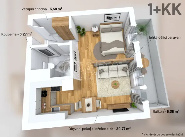 Prodej bytu 1+kk, Praha - Prosek, Lovosická, 34 m2
