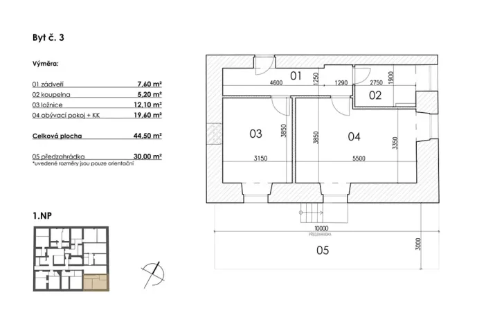 Prodej bytu 2+kk, Postupice, Blanická, 45 m2