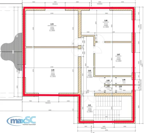 Pronájem kanceláře, Moravany, 111 m2