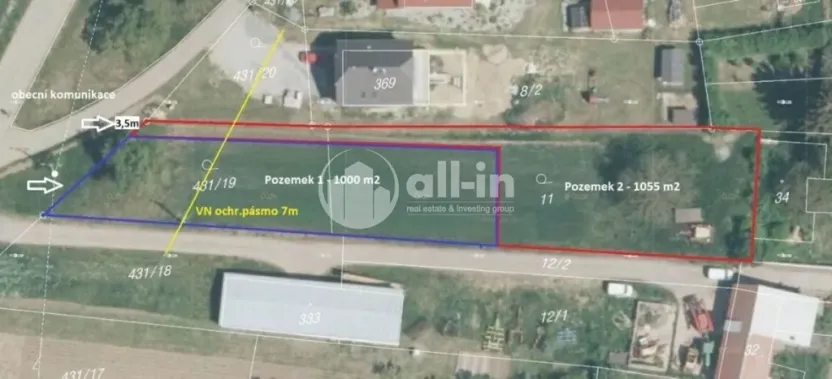 Prodej pozemku pro bydlení, Bohdalice-Pavlovice - Bohdalice, 1000 m2