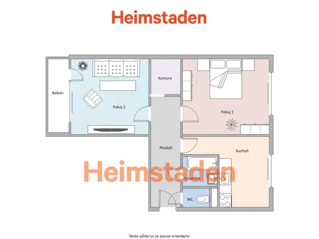 Pronájem bytu 2+1, Karviná - Ráj, Prameny, 58 m2