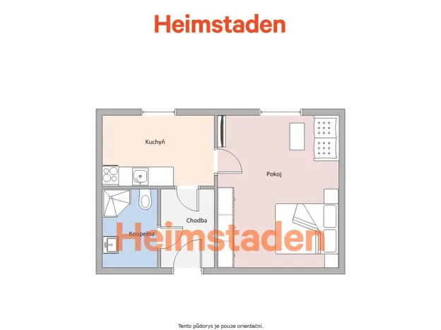 Pronájem bytu 1+1, Ostrava - Poruba, Dělnická, 27 m2