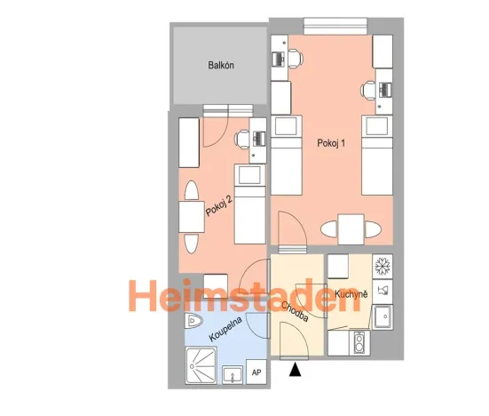 Pronájem bytu 2+1, Plzeň - Jižní Předměstí, Magisterská, 46 m2