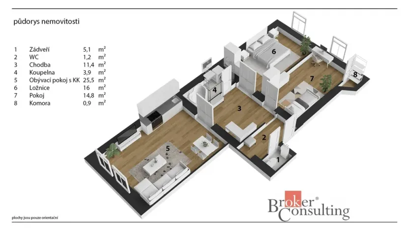 Prodej bytu 3+1, Praha - Žižkov, Hartigova, 84 m2