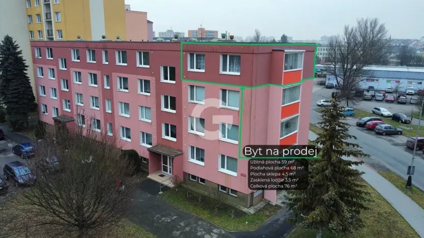 Prodej bytu 3+1, Přerov, Bajákova, 59 m2
