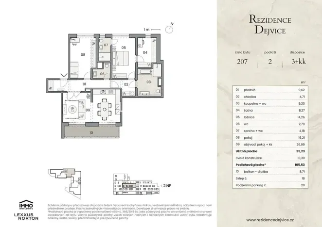 Prodej bytu 3+kk, Praha - Dejvice, U dejvického rybníčku, 106 m2