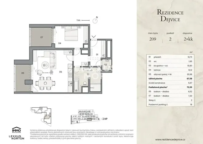 Prodej bytu 2+kk, Praha - Dejvice, U dejvického rybníčku, 74 m2