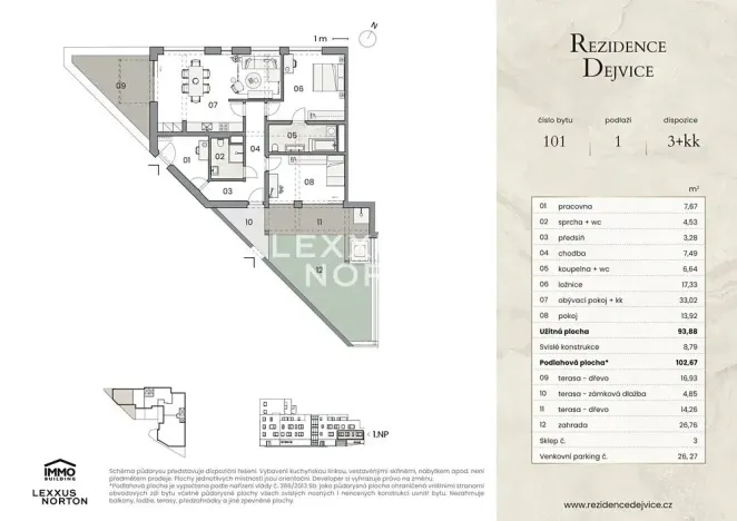 Prodej bytu 3+kk, Praha - Dejvice, U dejvického rybníčku, 103 m2