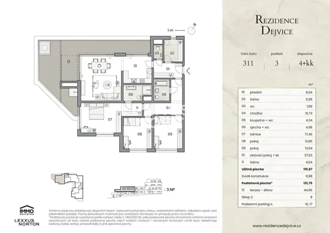 Prodej bytu 4+kk, Praha - Dejvice, U dejvického rybníčku, 132 m2