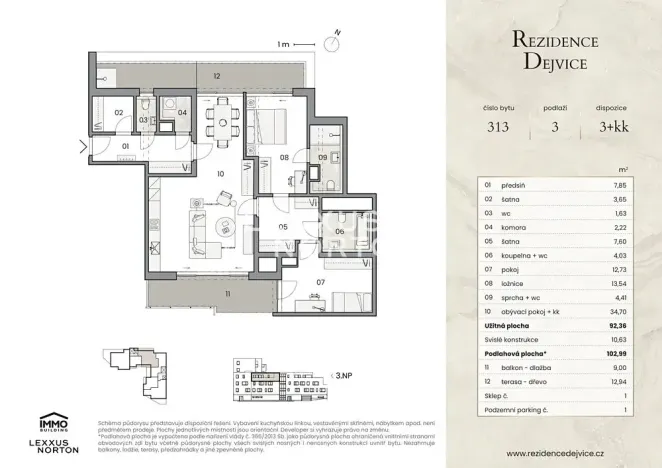 Prodej bytu 3+kk, Praha - Dejvice, U dejvického rybníčku, 103 m2