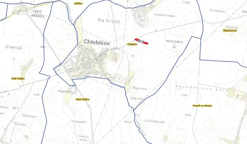 Prodej pole, Chlebičov, 5163 m2