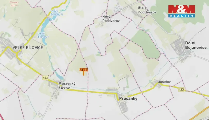 Prodej pole, Moravský Žižkov, 897 m2