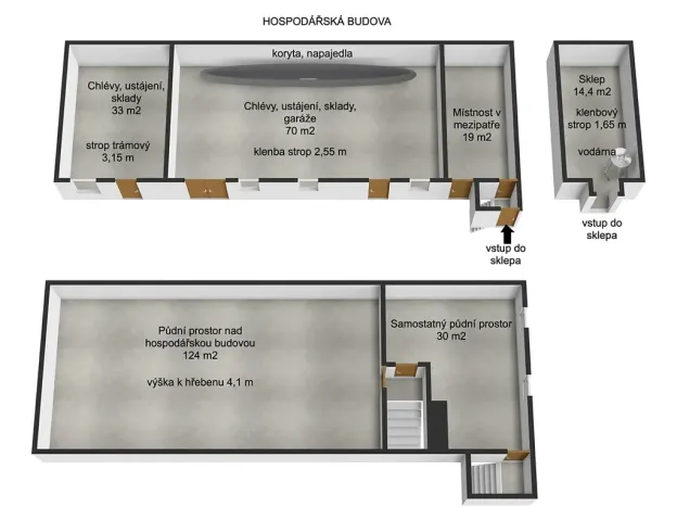 Prodej zemědělské usedlosti, Popovice, 718 m2