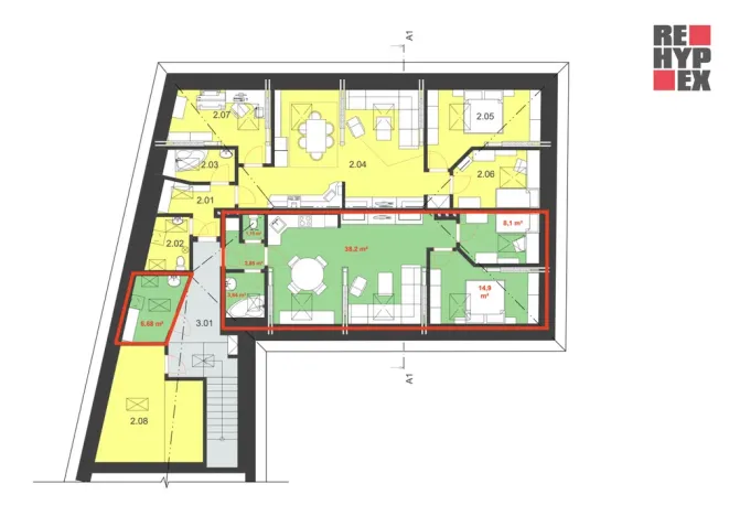 Pronájem bytu 3+kk, Kutná Hora - Kutná Hora-Vnitřní Město, Na Náměti, 75 m2