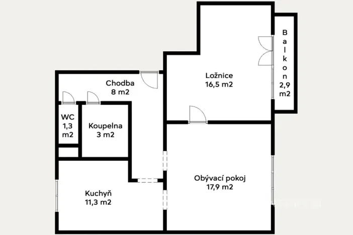 Prodej bytu 2+1, Meziboří, Hornická, 60 m2