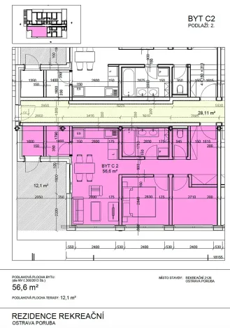 Prodej bytu 3+kk, Ostrava, Rekreační, 51 m2