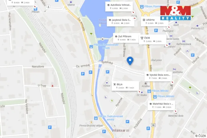 Pronájem bytu 1+kk, Příbram - Příbram I, Špitálská, 29 m2