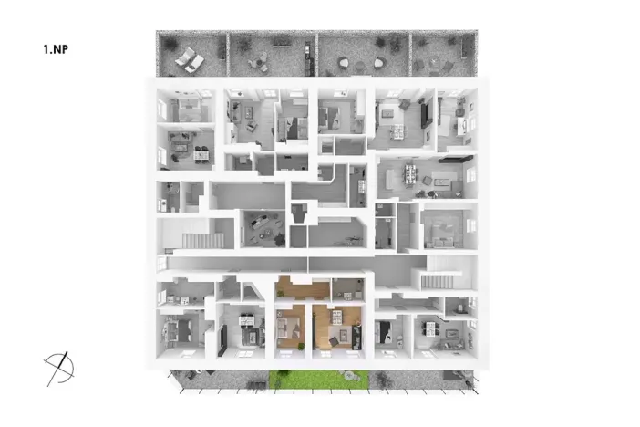 Prodej bytu 2+kk, Postupice, Blanická, 49 m2