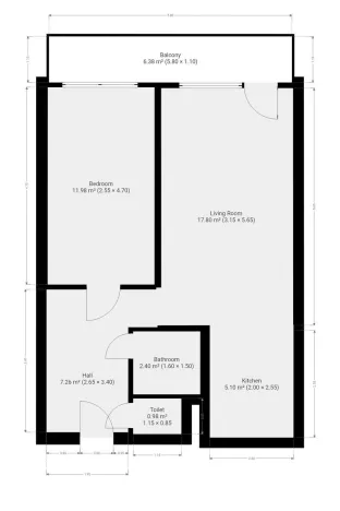 Pronájem bytu 2+kk, Praha - Střížkov, Bínova, 53 m2