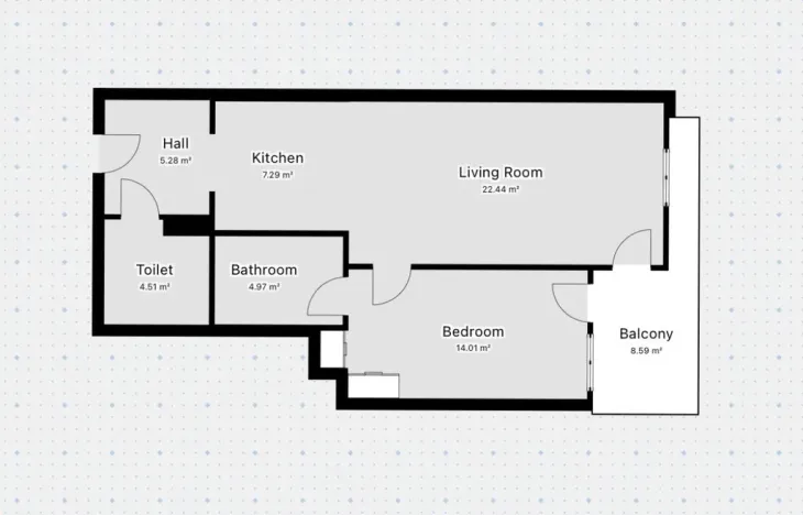 Pronájem bytu 2+kk, Praha - Strašnice, Zvěřinova, 68 m2