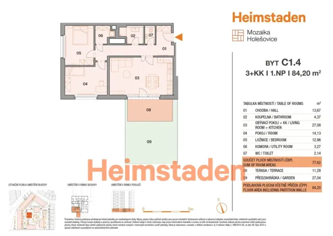 Pronájem bytu 3+kk, Praha - Holešovice, U Pergamenky, 83 m2