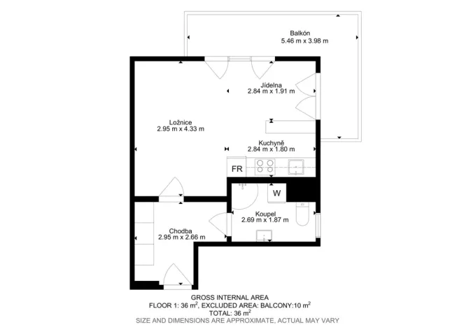 Prodej bytu 1+kk, Praha - Záběhlice, Mikanova, 33 m2