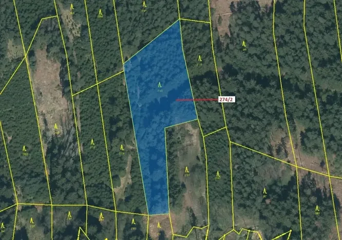 Dražba lesa, Psárov, 5348 m2