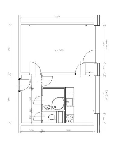 Pronájem bytu 1+1, Brno, Loosova, 37 m2