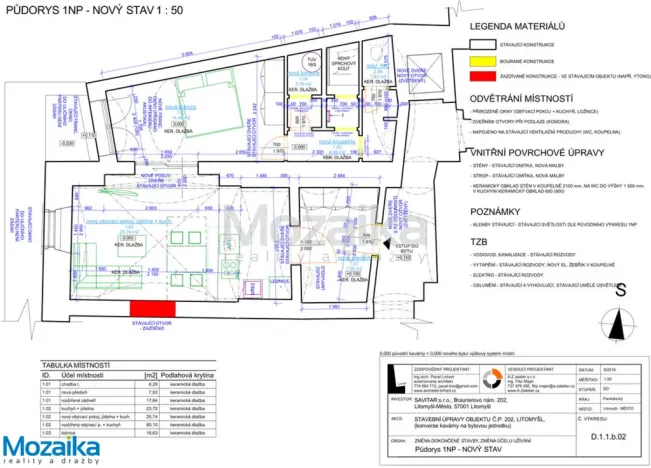 Pronájem bytu 2+kk, Litomyšl, Braunerovo nám., 80 m2