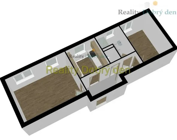 Pronájem bytu 2+1, Opava, Nákladní, 44 m2