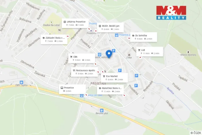 Pronájem bytu 2+kk, Teplice - Prosetice, Pod školou, 47 m2