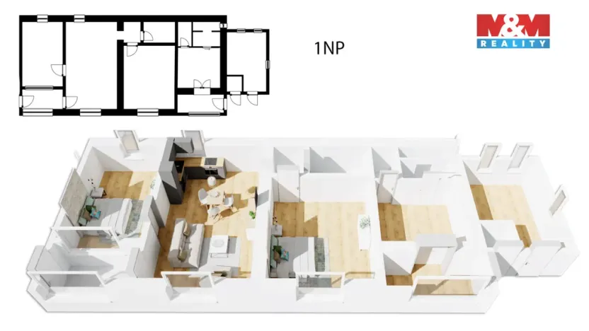 Prodej rodinného domu, Mnichovice - Božkov, Nad rybníkem, 312 m2