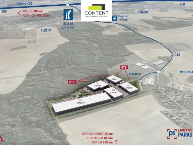 Pronájem výrobních prostor, Myslinka, 29469 m2