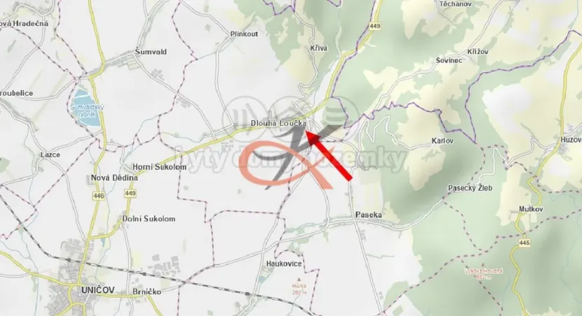 Prodej pozemku pro bydlení, Dlouhá Loučka, 1313 m2