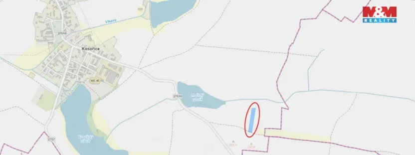 Prodej pole, Kosořice, 9557 m2