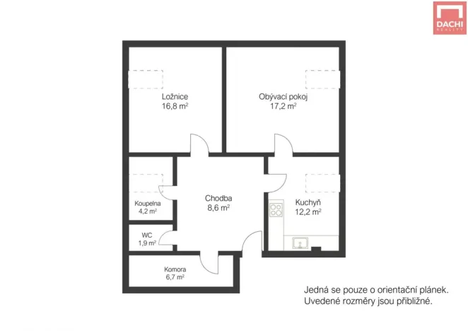 Prodej bytu 2+1, Olomouc, Na hrázi, 68 m2