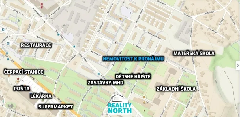 Pronájem bytu 2+1, Ústí nad Labem, Dukelských hrdinů, 52 m2