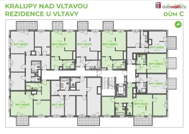 Prodej bytu 1+kk, Kralupy nad Vltavou, Nádražní, 40 m2