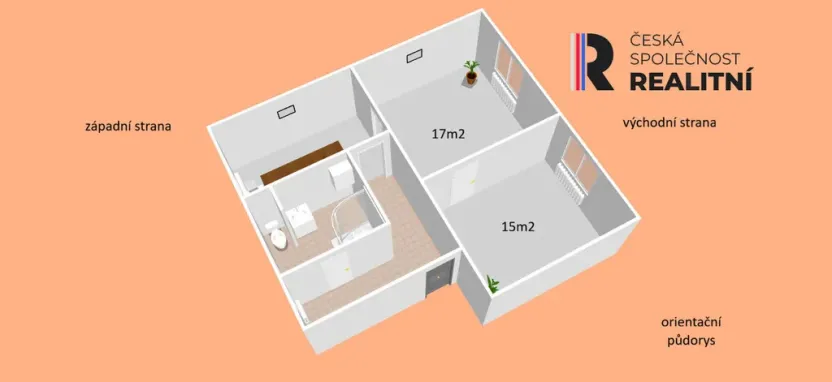 Prodej bytu 2+1, Podbořany, Komenského, 56 m2
