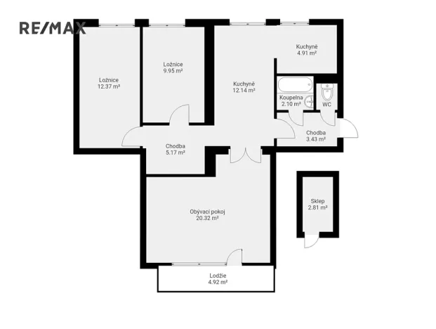 Prodej bytu 3+1, Praha - Záběhlice, Svojšovická, 76 m2