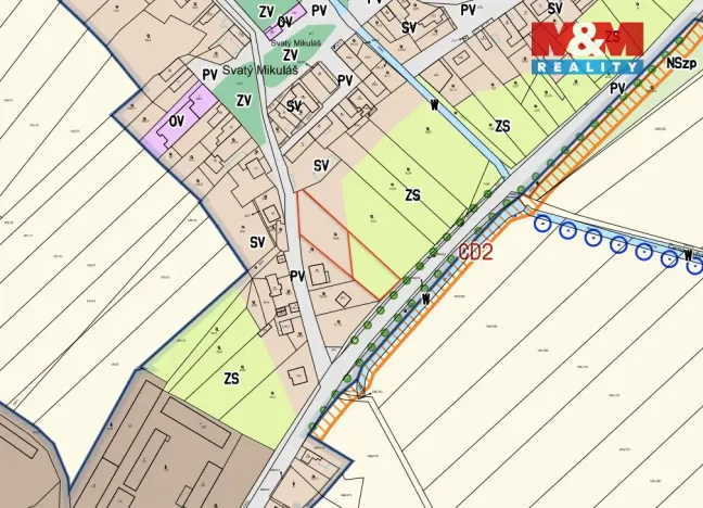 Prodej pozemku pro bydlení, Svatý Mikuláš, 2218 m2