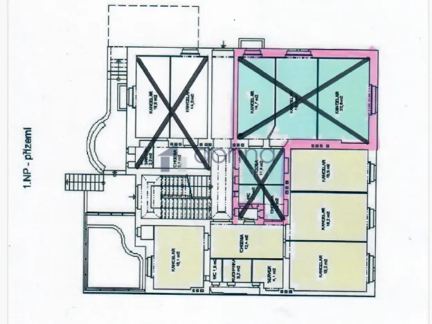 Pronájem kanceláře, Praha, Bieblova, 90 m2