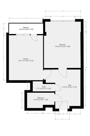 Pronájem bytu 2+kk, Tursko, Nová, 44 m2